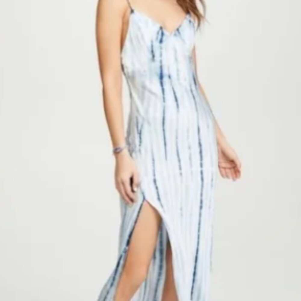 Blue Life Silk Midi Dress